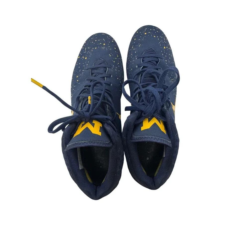 Jordan Vapor‎ Speed 2 3/4 TD Michigan Wolverines Football Cleats Navy Yellow 10